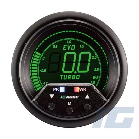 Evo Pk Series Mm Lcd Performance Car Gauges Boost Gauge With Sensor