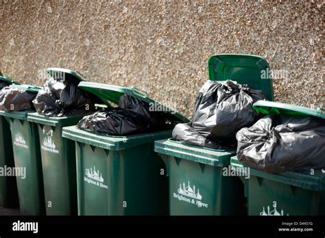 Wheelie Bins England Uk Stock Photo Alamy