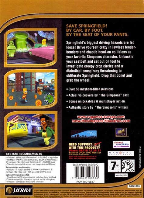 The Simpsons Hit And Run 2003 Box Cover Art Mobygames