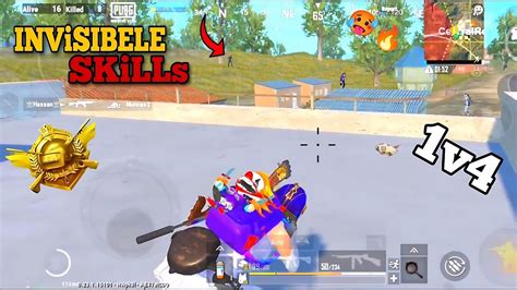 BEST INVISIBLE SKILLSET PUBG MOBILE LITE BEST 1V4 GAMEPLAY BGMI