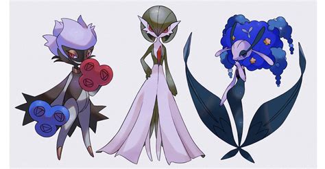 Gardevoir Roserade Florges And Florges Pokemon Drawn By Mariya Mn