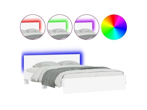 Supersleep tête de lit inclus cadre de lit et led blanc 150x200cm