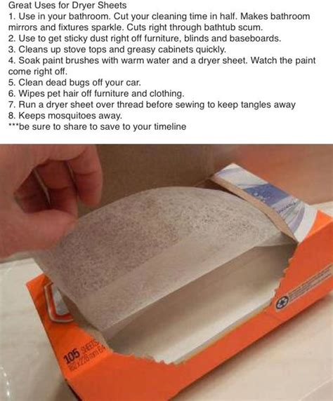 Great uses for dryer sheets | Uses for dryer sheets, House cleaning tips, Cleaning