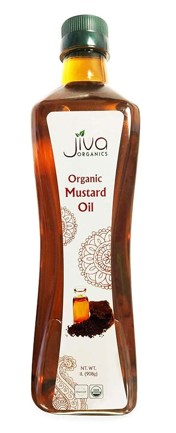 Amazon Jiva Organics Organic Mustard Oil Liter Bottle