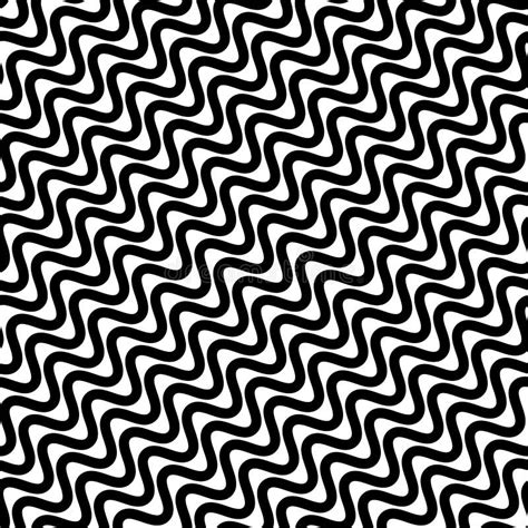 Wavy Diagonal Parallel Lines Seamless Repeatable Monochrome Pa Stock