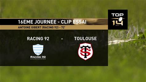 TOP 14 Essai Antoine GIBERT R92 Racing 92 Toulouse J16