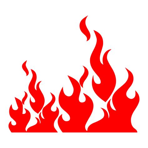 Hand Drawn Flame Silhouette On Transparent Background Png