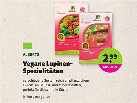 Alberts Vegane Lupinen spezialitäten Angebot bei BioMarkt