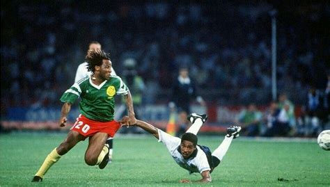 England 3 Cameroon 2 In 1990 In Naples Cyril Makanaky Beats Des Walker