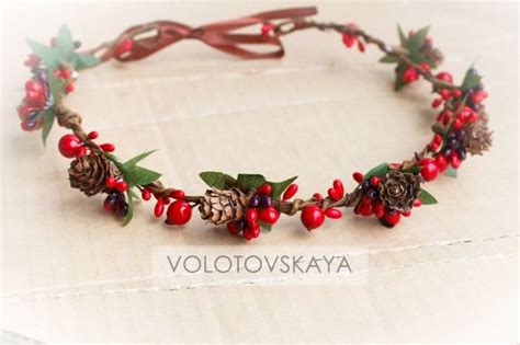 Веночек с шишечками | Детские повязки своими руками, Цветочные ободки ...