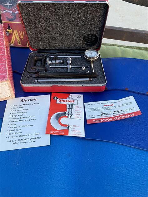 Starrett 196a1z Universal Back Plunger Dial Test Indicator Set With