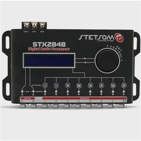 Processador de Áudio Digital Stetsom STX2848 2 Canais 8 Saídas 15