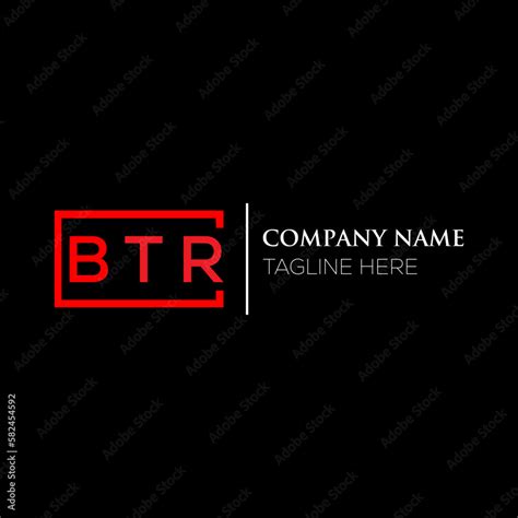 Btr Letter Logo Design On Black Background Btr Creative Initials