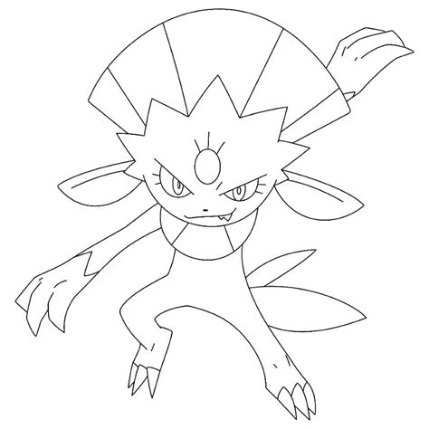 Printable Weavile Pokemon Färbung Seite Kostenlose druckbare