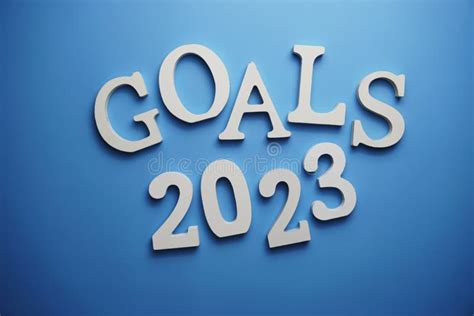 Goals for 2023 Alphabet Letter on Blue Background Stock Photo - Image ...