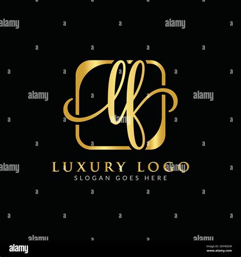 Initial Lf Letter Logo Design Vector Template Luxury Letter Lf Logo