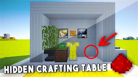 Hidden Redstone Crafting Table Minecraft Redstone Tutorial Xbox