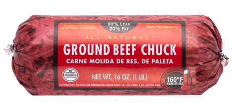 All Natural 80 Lean20 Fat Ground Beef Chuck Roll 1 Lb Walmart