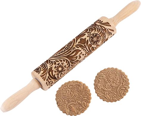 Amazon Primitives By Kathy Small Mushrooms Rolling Pin Home Kitchen