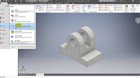 Como Exportar Una Pieza De Inventor A Stl Youtube