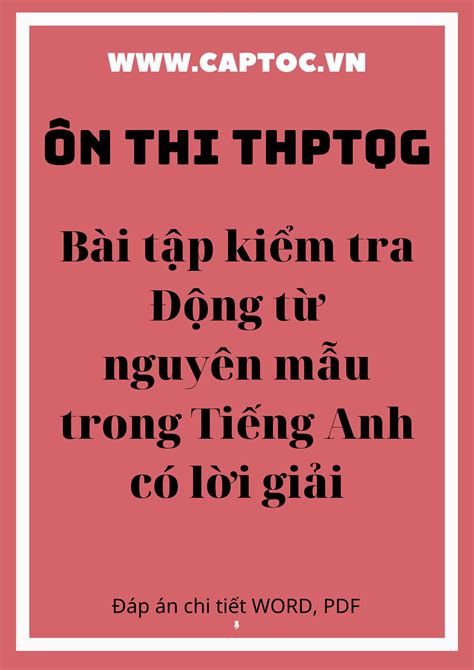 B I T P Ki M Tra Ng T Nguy N M U Trong Ti Ng Anh C L I Gi I