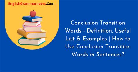 Conclusion Transition Words Definition Useful List And Examples How