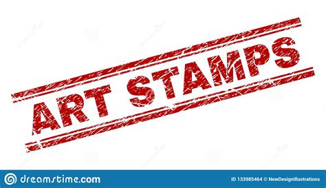 Scratched Textured Art Stamps Stamp Seal Stock Vector Illustration Of