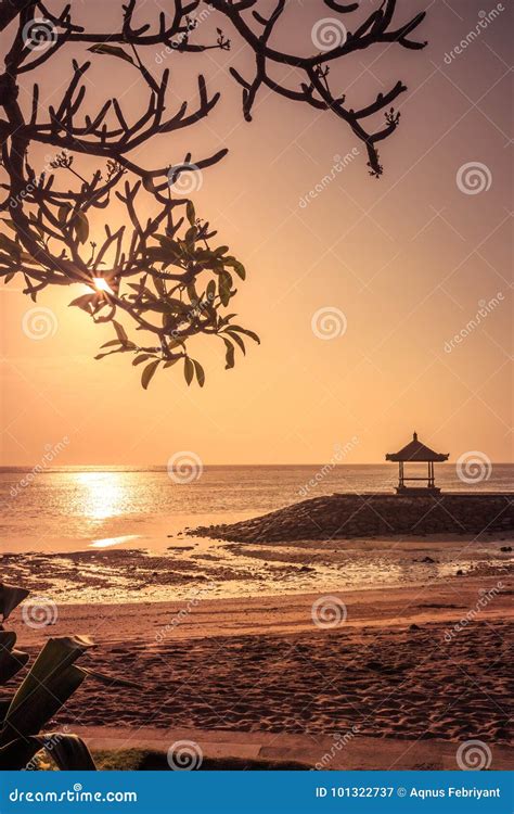 Beautiful Sunrise on a Beach in Bali Indonesia Stock Image - Image of ...