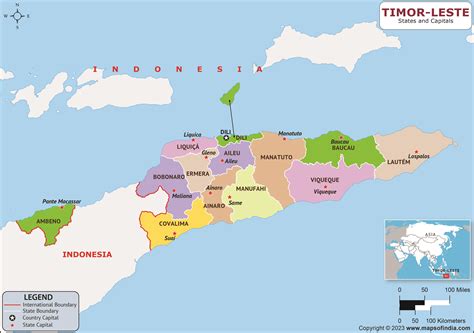 Timor Leste Municipalities And Capitals List And Map List Of