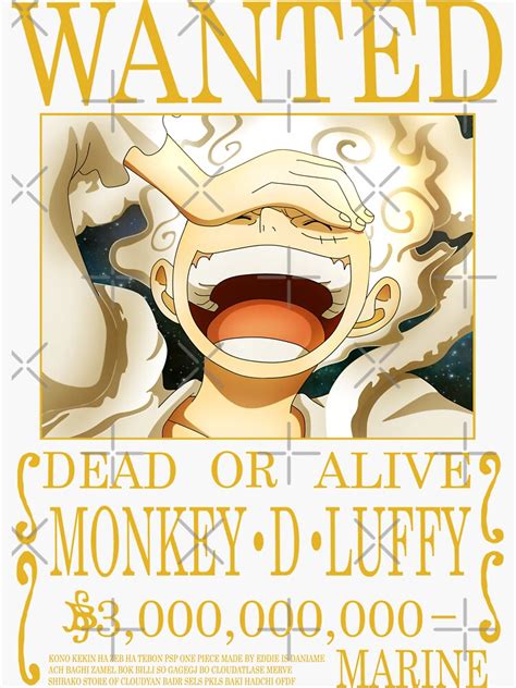 One Piece Wanted New Bounty Poster Monkey D Luffy Gear 5 Joy Boy