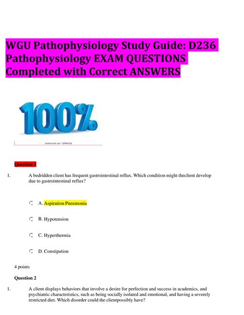 SOLUTION 20221102214343 6362e48f8fe4c Wgu Pathophysiology Study Guide