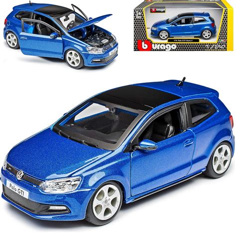 New Volkswagen Polo V Gti Type R Door Blue Bburago