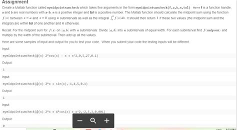 Solved Assignment Create A Matlab Function Called Chegg