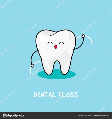 Icon Cute Tooth Happy Tooth Icon Cute Tooth Characters — Stock