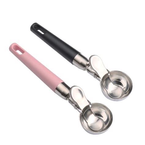 Polished Stainless Steel Ice Cream Scoop With Ejector For Ice Cream