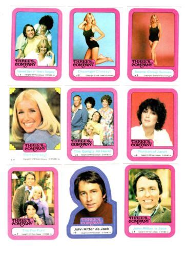 Topps Three S Company Tv Show Card Sticker Set Nm Mint Suzanne