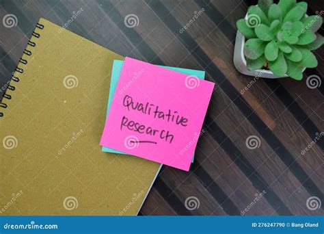 Concept Of Qualitative Research Write On Sticky Notes Isolated On