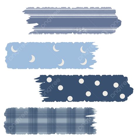 Blue Washi Tape Aesthetic Journal, Washi Tape, Aesthetic Sticker, Clipart PNG Transparent ...