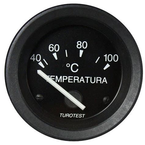 Indicador Temperatura Eletrica 60mm 12v TUROTEST Sensor De