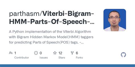 Github Parthasmviterbi Bigram Hmm Parts Of Speech Tagger A Python