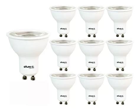 Kit 10 Lampadas Led Dicroica Mr16 6 5w 6500k Gu10 Biv Frete Grátis