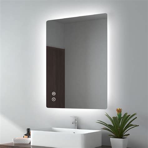 Buy Emke X Mm Backlit Illuminated Bluetooth Bathroom Mirrors