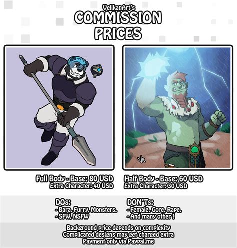 Dipsy On Twitter Rt Velikanart Here Is The Updated Commission Prices