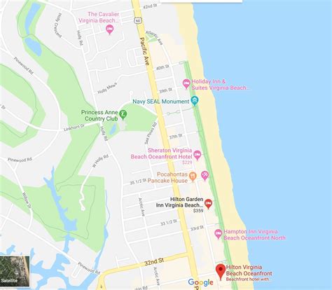 Map Of Virginia Beach Hotels On The Boardwalk California High Speed