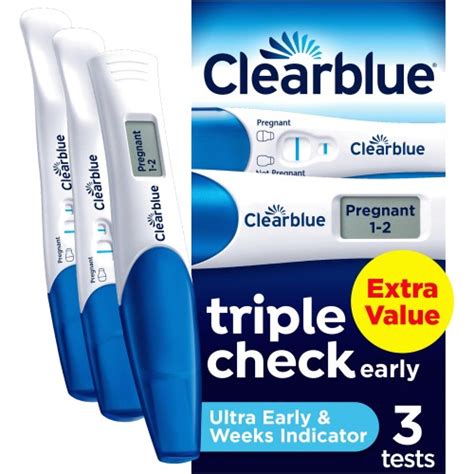 Clearblue Ultra Early Triple Check Pregnancy Test Combo Pack Tests