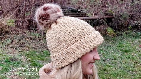 How To Crochet Winter Hat Fast And Easy Beanie Pattern By Naztazia