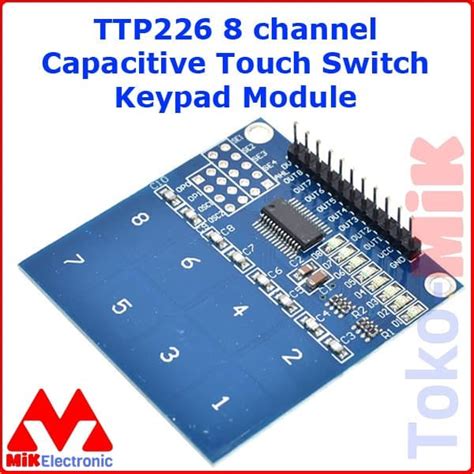 Jual TTP226 8 CHANNEL CAPACITIVE TOUCH SWITCH DIGITAL TOUCH SENSOR