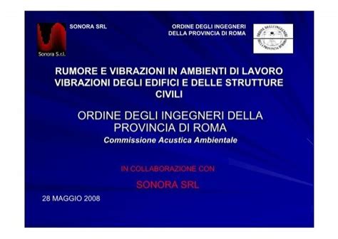 Presentazione Ordine Degli Ingegneri Della Provincia Di Roma