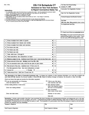 Fillable Online Tax Ny Form ST 809 OS 114 Tax Ny Fax Email Print