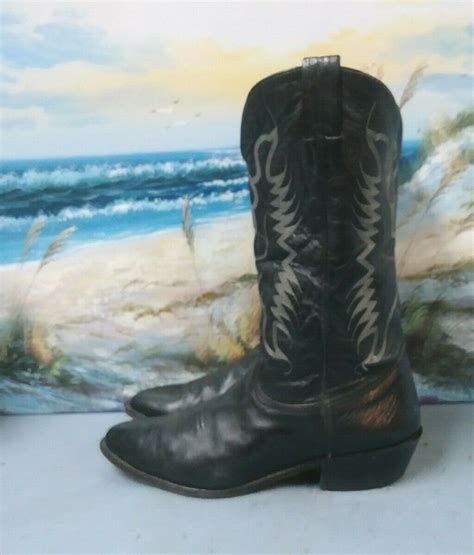 Nocona Boots Mens Western Cowboy Boot Black Leather Gem